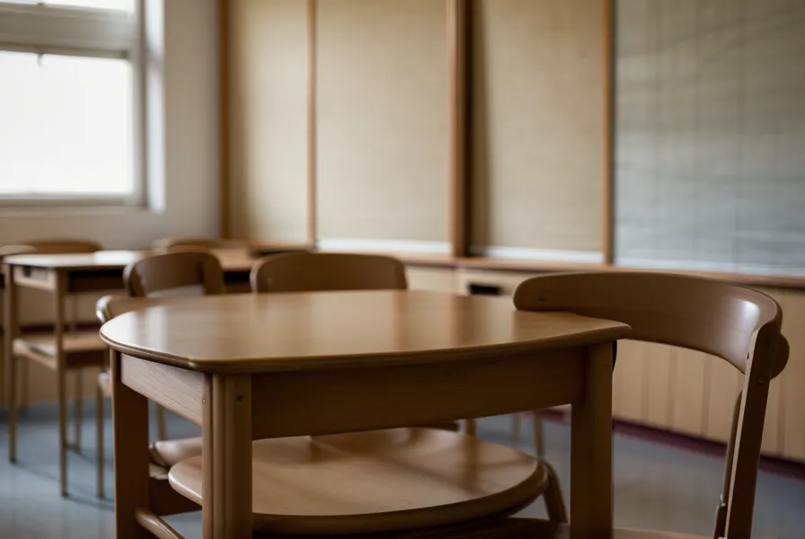 Horloge murale d'une salle de classe pendant une réunion de parents d'élèves, où se joue la gestion du trac